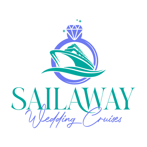Sail Away Wedding Cruises logo featuring an elegant anchor and wave symbol with the tagline Simple, Seamless, Stress-Free